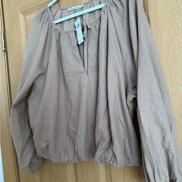 Abercrombie & Fitch Tan Blouse - Picture 3 of 3